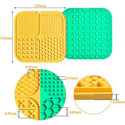 Premium Silicone Licking Mat for Dogs & Cats,Slow Feeder, Boredom Reducer, Anxiety Relief, Dishwasher Safe, Food Grade