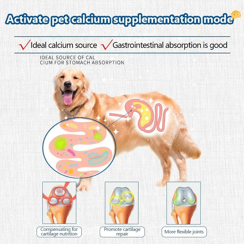 Cat Dog Snacks Freeze-dried Cheese Calcium Supplement Milk Tablets Nutritious Probiotics Promote Intestinal Digestion Pet Food