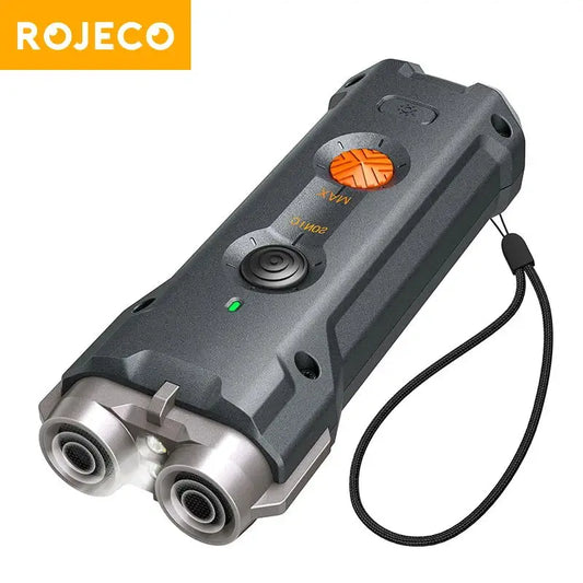 ROJECO Dog Repeller Ultrasonic Dog Alarm Anti Barking Deterrent Device Rechargeable High Power Dogs Repeller With LED Flashlight
